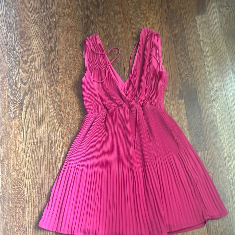 Wishlist Pink Pleated Mini Dress